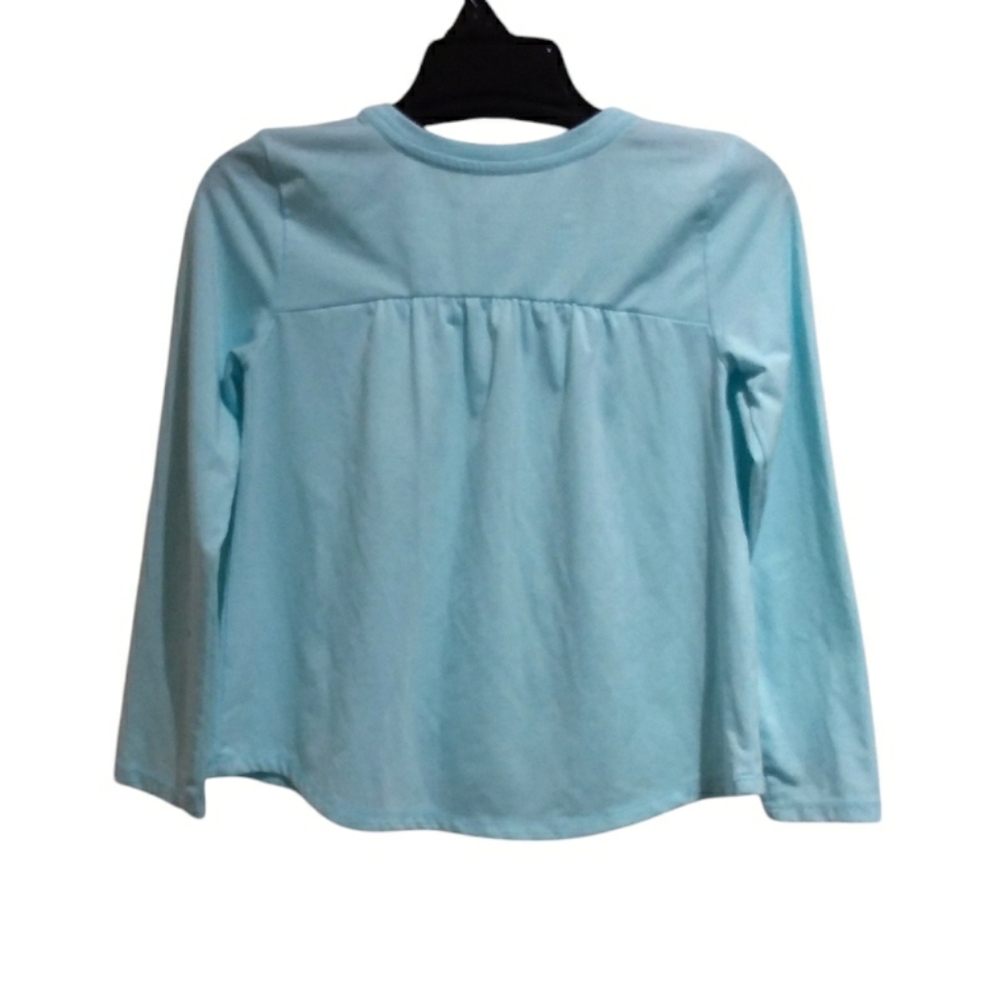 ATHLETIC WORKS Girls Shiny Graphic Long Sleeve Top - Picture 2 of 5